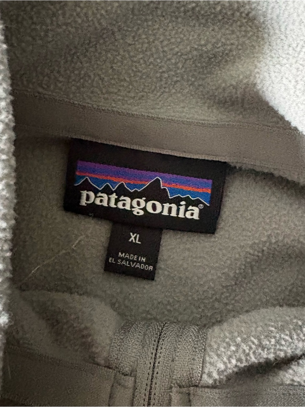 Patagonia Gray Fleece Zip-Up Pullover - Picture 3 of 3